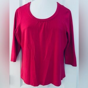 Luxe 360 by Designers Originals PXL, Sweater Top, Pink, 3/4 length sleeves, EUC